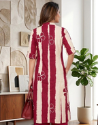 White and Rani Kurta Pant Set